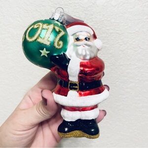 celebrations by Christopher Radko handcrafted Santa Christmas ornament 4”